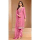 Pink Organza Chiffon Embroidered Party Wear Salwar Suit - 147001294