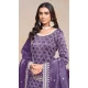 Purple Gold Crush Embroidered Party Wear Palazzo Salwar Suit - 147501632