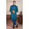 Silk Embroidered Designer Readymade Men's Indo Western In Peacock Rama - 9278186514