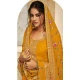 Mustard Georgette Embroidery Work Evening Wear Palazzo Salwar Suit - 9586188182