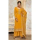 Mustard Georgette Embroidery Work Evening Wear Palazzo Salwar Suit - 9586188182