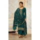 Teal Green Georgette Embroidery Work Evening Wear Palazzo Salwar Suit - 9586188185