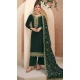 Georgette Embroidered Pakistani Style Palazzo Salwar Suit In Green - 9588188191