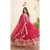 Georgette Sequins Work Function Wear Readymade Gown In Pink - 9602188272