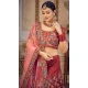 Taffeta Silk Embroidered Party Wear Lehenga Choli In Maroon - 9606188307