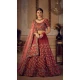 Taffeta Silk Embroidered Party Wear Lehenga Choli In Maroon - 9606188307