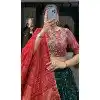 Bottle Green Tussar Silk Foil Printed Work Navratri Wear Plus Size Chaniya Choli - 9667188689