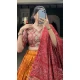 Mustard Tussar Silk Foil Printed Work Navratri Wear Chaniya Choli - 9667188690