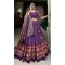 Purple Tussar Silk Foil Printed Work Navratri Wear Chaniya Choli - 9667188693
