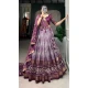 Tussar Silk Foil Printed Work Navratri Wear Chaniya Choli In Wine - 9668188697