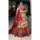 Tussar Silk Foil Printed Work Navratri Wear Chaniya Choli In Red - 9668188700