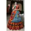Tussar Silk Foil Printed Work Navratri Wear Plus Size Chaniya Choli In Multi Color - 9668188702