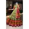 Multi Color Tussar Silk Foil Printed Work Navratri Wear Plus Size Chaniya Choli - 9668188703