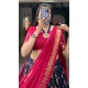 Navy Blue Tussar Silk Foil Printed Work Navratri Wear Chaniya Choli - 9668188706
