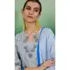 Cotton Embroidered Party Wear Readymade Salwar Kameez In Blue - 143167972