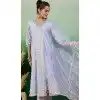 Cotton Embroidered Party Wear Readymade Salwar Kameez In Light Purple - 143167973