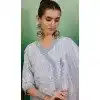 Cotton Embroidered Party Wear Readymade Salwar Kameez In Light Purple - 143167973