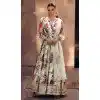 Cream Georgette Embroidered Designer Plus Size Anarkali Style Salwar Suit - 143418130