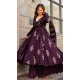 Maslin Digital Printed Festival Wear Readymade Salwar Kameez In Purple - 143648258