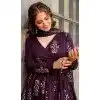 Maslin Digital Printed Festival Wear Readymade Salwar Kameez In Purple - 143648258