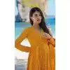 Maslin Digital Printed Festival Wear Readymade Salwar Kameez In Mustard - 143648260
