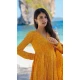 Maslin Digital Printed Festival Wear Readymade Salwar Kameez In Mustard - 143648260