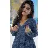 Blue Maslin Digital Printed Festival Wear Readymade Salwar Kameez - 143648261