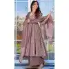 Purple Maslin Digital Printed Festival Wear Readymade Salwar Kameez - 143648262