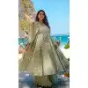 Maslin Digital Printed Festival Wear Readymade Salwar Kameez In Green - 143648264