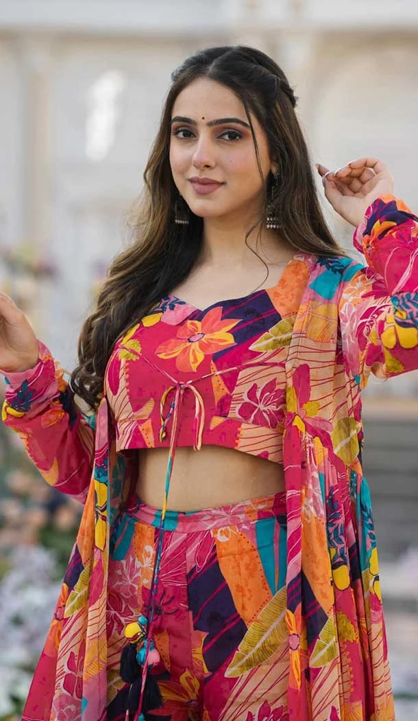 Cotton Digital Printed Designer Readymade Palazzo Salwar Suit Multi Color - 143688285