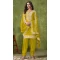 Yellow Chanderi Embroidered Designer Wear Patiala Salwar Suit - 143898415