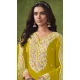 Yellow Chanderi Embroidered Designer Wear Patiala Salwar Suit - 143898415