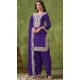Purple Chanderi Embroidered Designer Wear Patiala Salwar Suit - 143898416