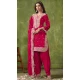Pink Chanderi Embroidered Designer Wear Patiala Salwar Suit - 143898418