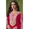 Pink Chanderi Embroidered Designer Wear Plus Size Patiala Salwar Suit - 143898418