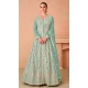 Pista Green Georgette Embroidered Anarkali Style Designer Salwar Suit - 143908419 