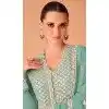 Pista Green Georgette Embroidered Anarkali Style Designer Plus Size Salwar Suit - 143908419 