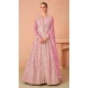 Pink Georgette Embroidered Anarkali Style Designer Salwar Suit - 143908420
