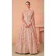 Peach Georgette Embroidered Anarkali Style Designer Salwar Suit - 143908421
