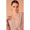 Peach Georgette Embroidered Anarkali Style Designer Plus Size Salwar Suit - 143908421
