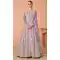Violet Georgette Embroidered Anarkali Style Designer Salwar Suit - 143908422
