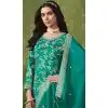 Rama Green Dola Silk Embroidered Party Wear Plus Size Palazzo Salwar Suit - 144218615