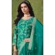 Rama Green Dola Silk Embroidered Party Wear Palazzo Salwar Suit - 144218615