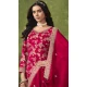 Pink Dola Silk Embroidered Party Wear Palazzo Salwar Suit - 144218616