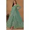 Green Net Embroidery Work Anarkali Style Designer Plus Size Salwar Suit - 144438761