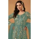 Green Net Embroidery Work Anarkali Style Designer Salwar Suit - 144438761