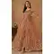 Rust Net Embroidery Work Anarkali Style Designer Salwar Suit - 144438762