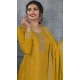 Yellow Dola Silk Embroidered Prachi Desai Palazzo Suit - 144939097