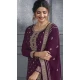 Purple Dola Silk Embroidered Prachi Desai Palazzo Suit - 144939099