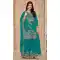 Rama Green Chinon Embroidered Designer Palazzo Salwar Kameez - 145079177